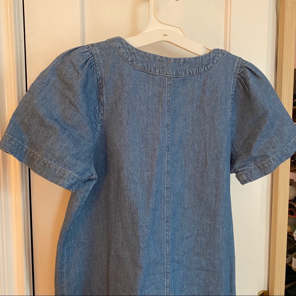 Madewell Denim Popover Swing Dress Newsom Wash XXS - Picture 10 of 11